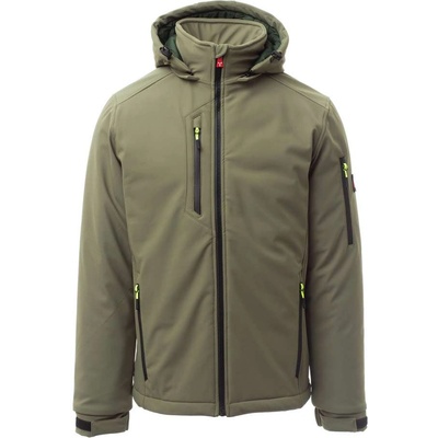 PAYPER creek pad s00330-0489 / Изолирано софтшел яке с подвижна качулка - военно зелено/зелено 5xl (s003300489070505xl)