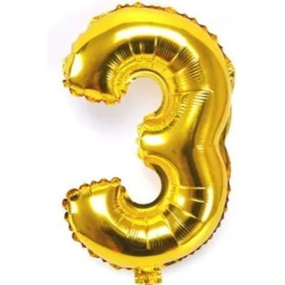GRABO fóliový balónek ČÍSLICE ZLATÁ 3 102cm,40 nafukovací