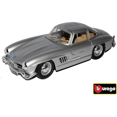 Bburago Mercedes Benz 300 SL stříbrná 1:24