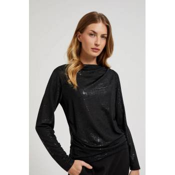 Moodo Черна блуза с набрано деколте и дълъг ръкав Moodo | Cheren | ЖЕНИ | XS