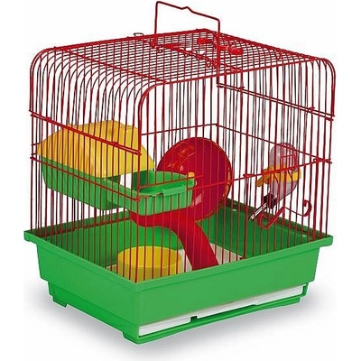 Tatrapet klec pro křečky s výbavou oranžová 22,5 x 17 x 28,5 cm