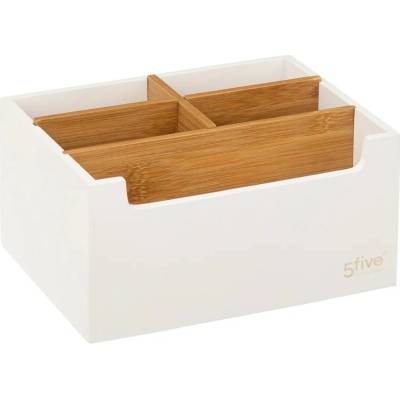 5five Simply Smart Kozmetický organizér Natureo 5 biela s drevenými prvkami