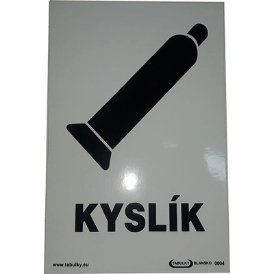 Tabulka s nápisem |KYSLÍK| - samolepka A5