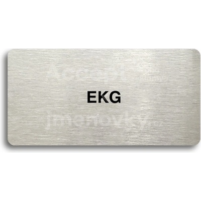ACCEPT Piktogram EKG - stříbrná tabulka - černý tisk bez rámečku