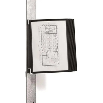 DURABLE Držiak, nástenný, magnetický, s 10 panelmi, DURABLE "VARIO 10 MAGNET", čierna