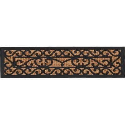 ESSCHERT DESIGN BEST FOR BOOTS s kokosovým vláknem černá s přírodní s ornamenty 75 x 25 cm