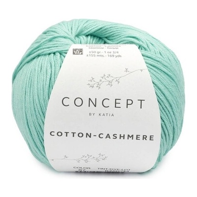 COTTON-CASHMERE Katia Farby COTTON-CASHMERE: 87 svetlá tyrkysová