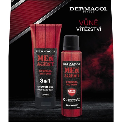 Dermacol Men Agent Eternal Victory deospray 150 ml + sprchový gel 250 ml