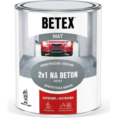 Betex 2v1 na beton S2131 5 kg šedá