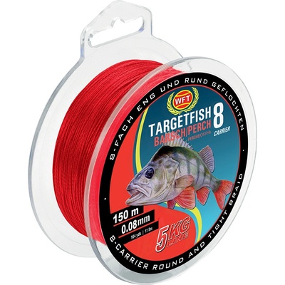 WFT Šnúra Targetfish 8 Červená 150m 0,10mm 7kg