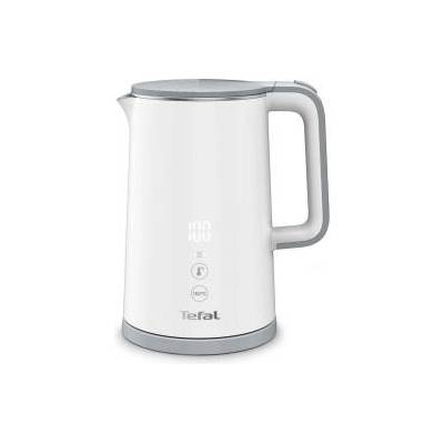 Tefal KO6931 Sense kettle, 1.5 L capacity, digital display, 5 temperature levels, 360° base, water level indicator, removable limescale filter, 30 minute warming function, 1800W, white