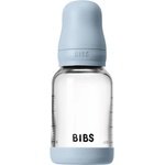BIBS Baby Glass Bottle Round Latex шише против колики Baby Blue