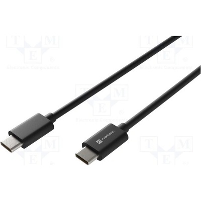 Natec NKA-2146 USB 2.0, USB C vidlice,z obou stran, 0,1m, černý