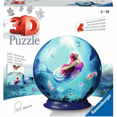 Ravensburger 3D puzzleball Mořská panna 72 ks