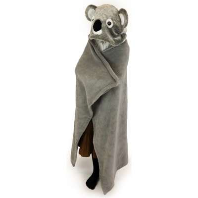 Cozy Noxxiez BL811 Koala hřejivá deka s kapucí se zvířátkem a tlapkovými kapsami – Zboží Dáma