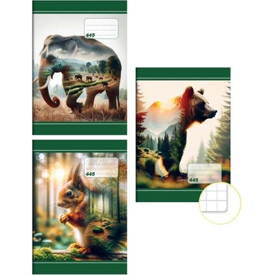 NOTES Bohemia s.r.o Sešit 445 A4 40ls čtverečkovaný slon