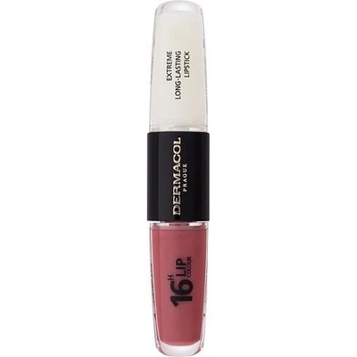 Dermacol Dlouhotrvající dvoufázová barva na rty a lesk 16H Lip Colour Extreme Long-Lasting Lipstick 12 4 + 4 ml