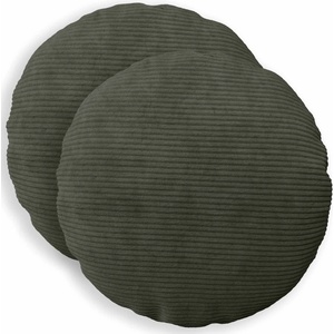 vidaXL Калъфка за възглавница 2 pcs HEERLEN Антрацит Ø 60 cm кордурой (922929)