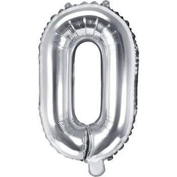 Image 1 of PartyDeco Балон от фолио Mini - Буква О 35см сребърен