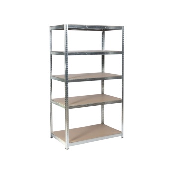 Carmen Метален стелаж Carmen CR-1017 - 180х100х40 см, до 100 кг на рафт - цинк