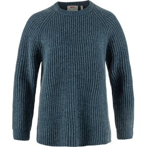 Fjällräven Дамски вълнен пуловер Fjällräven Women's Övik Rib Sweater Wool jumper - Navy (105-5445-0215)