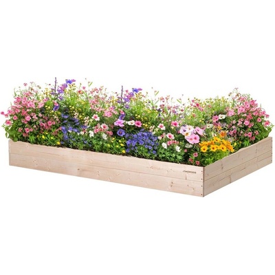 Atmowood Dřevěný vyvýšený záhon 160 x 100 x 20 cm hnědý