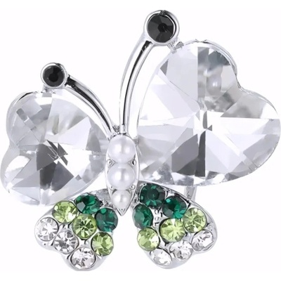 Amparo Miranda Brošňa Motýlik AM34 strieborná