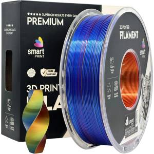 Smart Print FG-S107-E1, 3D нишка, PLA Silk, 1, 75mm, 1000g, Tri Color, Многоцветен (Червен, Жълт, Син) (FG-S107-E1)