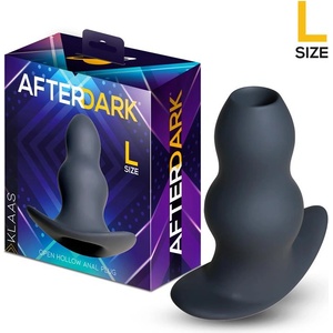 Afterdark Klaas Open Hollow Anal Plug Black L