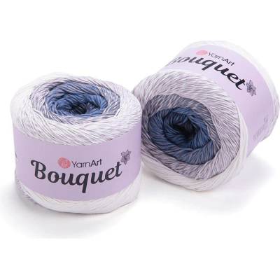 Yarn Art Bouquet 701 bílá šedá modrá