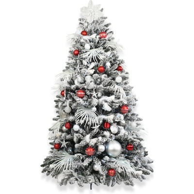 LAALU Ozdobený stromeček POLÁRNÍ RŮŽOVÁ 150 cm s 133 ks ozdob a dekorací