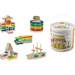 Viga Toys Дървен строител Viga - Строителни блокчета, 250 броя (50956)