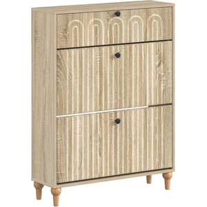 vidaXL Шкаф за обувки ALKMAAR 78 x 24 x 103 см Инженерна дървесина (896217)
