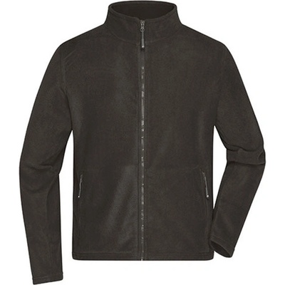 James & Nicholson pánska fleecová mikina JN782 Dark Grey Solid
