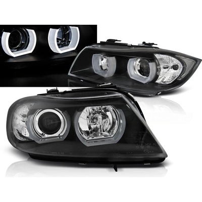 Predné svetlá BMW E90 E91 05-08 U-Type Xenón 3D Black