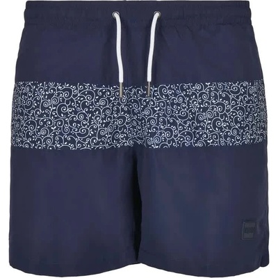 Urban Classics Бански гащета Urban classics Block Pattern swimming shorts - Blue (Dark Blue / White)