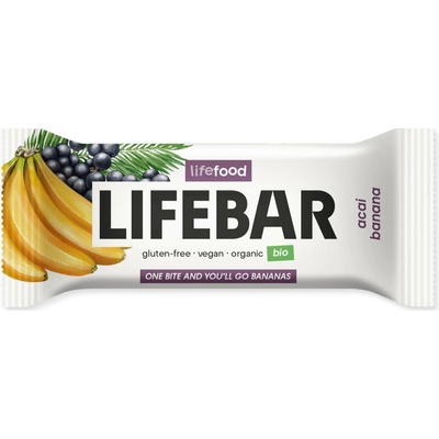 LIFEFOOD Tyčinka Lifebar banánová s acai RAW BIO 40 g