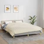 vidaXL Утежнено одеяло светлокремаво 220x230 см 11 кг плат (3154879)