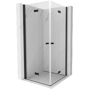Mexen Mist-F Duo сгъваема душ кабина 75 x 75 см, прозрачна, черна - 8A6-075L-075P-70-00 (8A6-075L-075P-70-00)