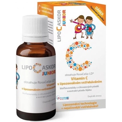 Lipo C Askor Junior sir 110 ml + darček testovacie prúžky 1 set