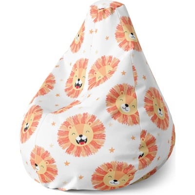 Sablio Sedací vak Pear Lvíčci 70 x 95 x 15 cm