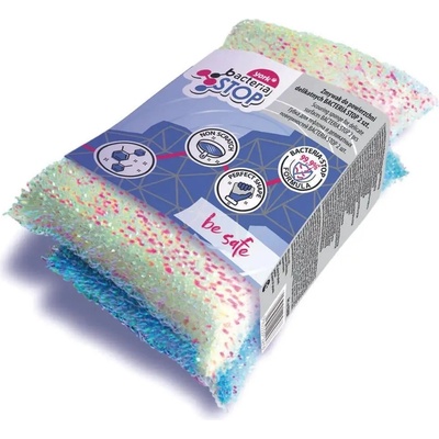 York hubka na jemné povrchy Bacteria Stop 11,5x7,5x3 cm 2 ks