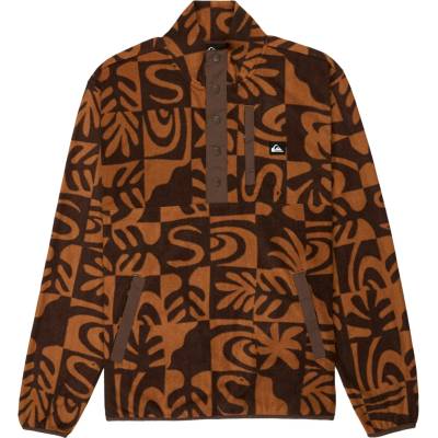 Quiksilver Мъжки поларен пуловер Quiksilver No Destination Half Snap Fleece jumper - Chocolate Brown / Desert Checker (005-6199-0212)