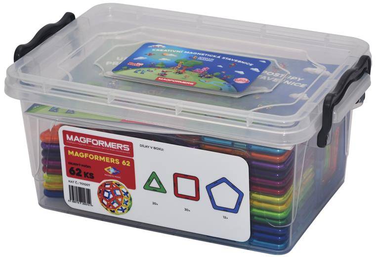 Magformers Geos Set 62 Pezzi – Costruzioni Magnetiche Educative Per Bambini, Forme Geometriche 3D - 2