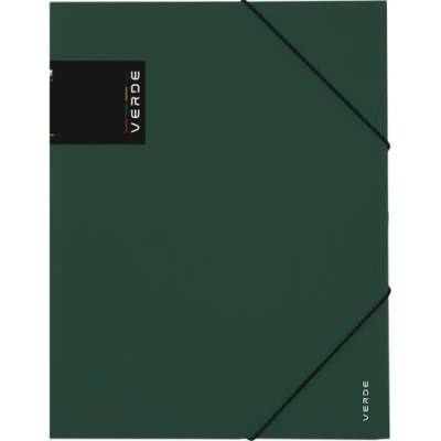 VERDE Odkladacia mapa s 3 chlopňami a gumičkou A4 PP zelená
