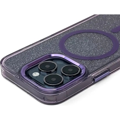 HQWear Кейс Glitter Case MagSafe за iPhone 16, лилав/брокат (Magsafe Glitter Case MagSafe for iPhone 16 Purple)
