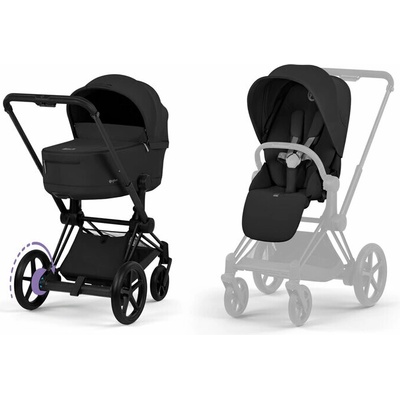 CYBEX Kombinovaný e-Priam 5.0 Sepia Black Matt Black Frame Platinum 2026