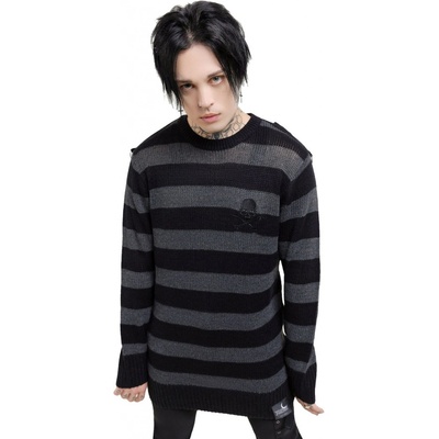 Killstar sveter Alleyfade čierna