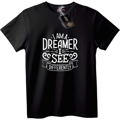 NOONEBRAND Тениска Мечтател: Виждам Различно - 2XL, Black
