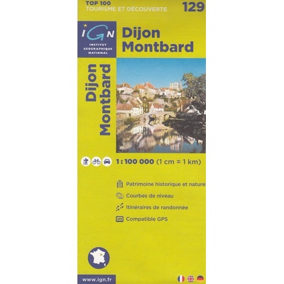 129 Dijon Montbard 1:100t mapa